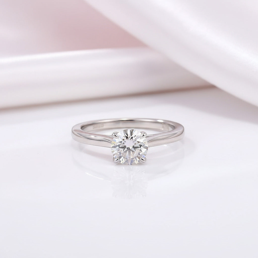 1.0 Ct Round Cut Diamond Option Engagement Ring-Black Diamonds New York