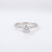 1.0 Ct Round Cut Diamond Option Engagement Ring-Black Diamonds New York