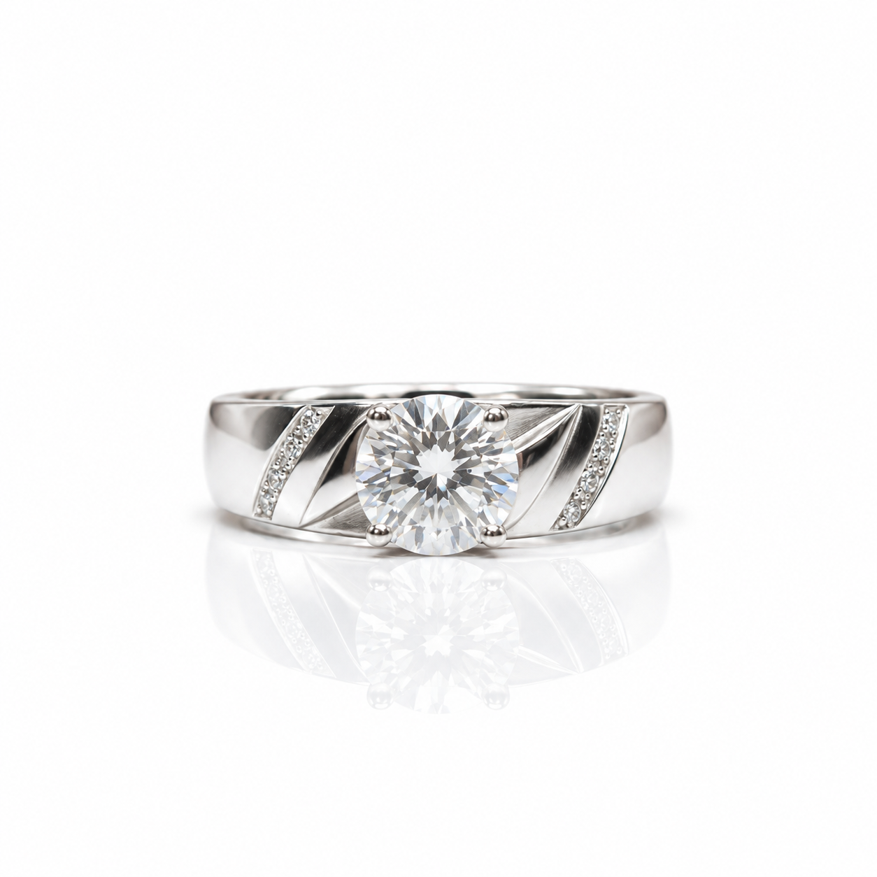 1.0 Ct Round Cut Diamond Option Men's Ring-Black Diamonds New York