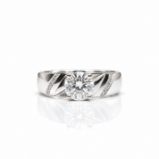 1.0 Ct Round Cut Diamond Option Men's Ring-Black Diamonds New York
