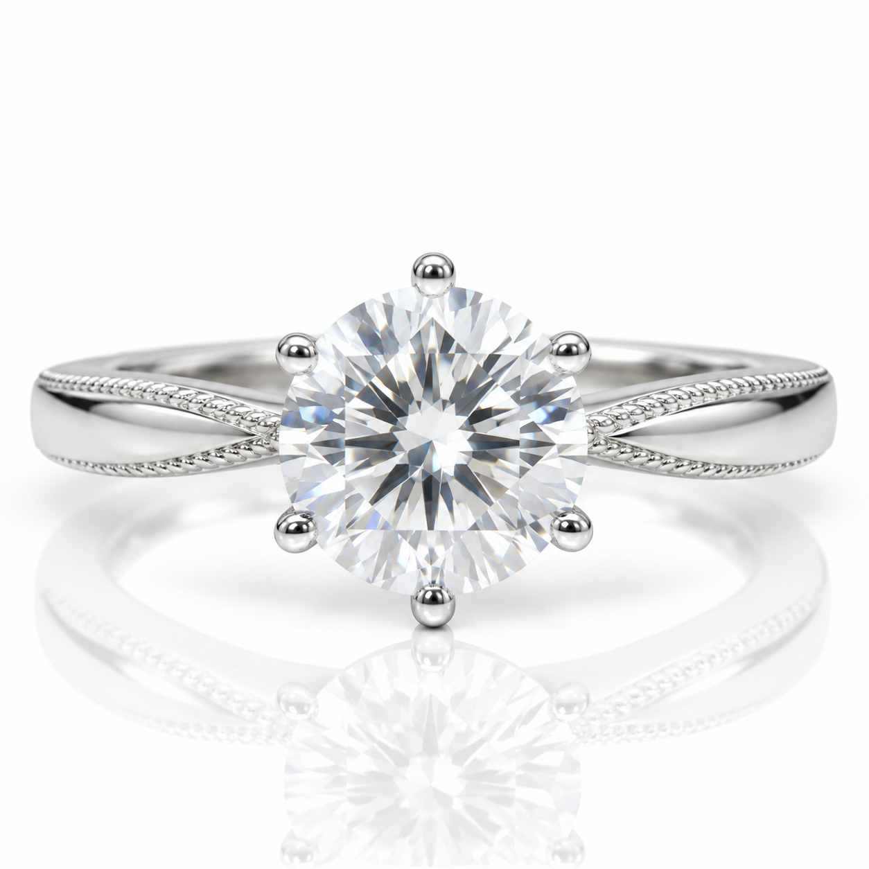 1.0 Ct Single Row Diamond Option Ring-Black Diamonds New York