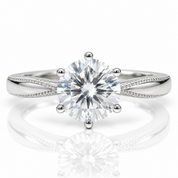1.0 Ct Single Row Diamond Option Ring-Black Diamonds New York