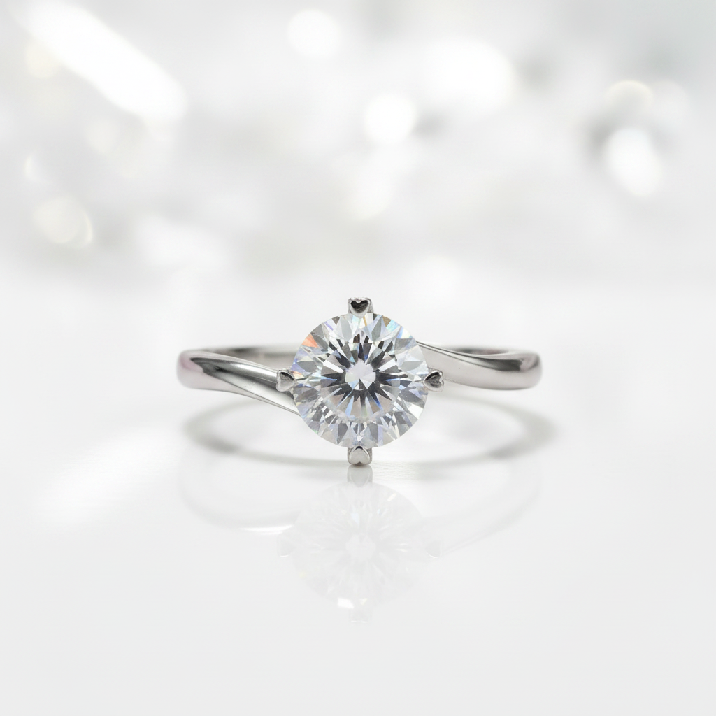 1.0 Ct VVS1 Diamond Option Engagement Ring-Black Diamonds New York
