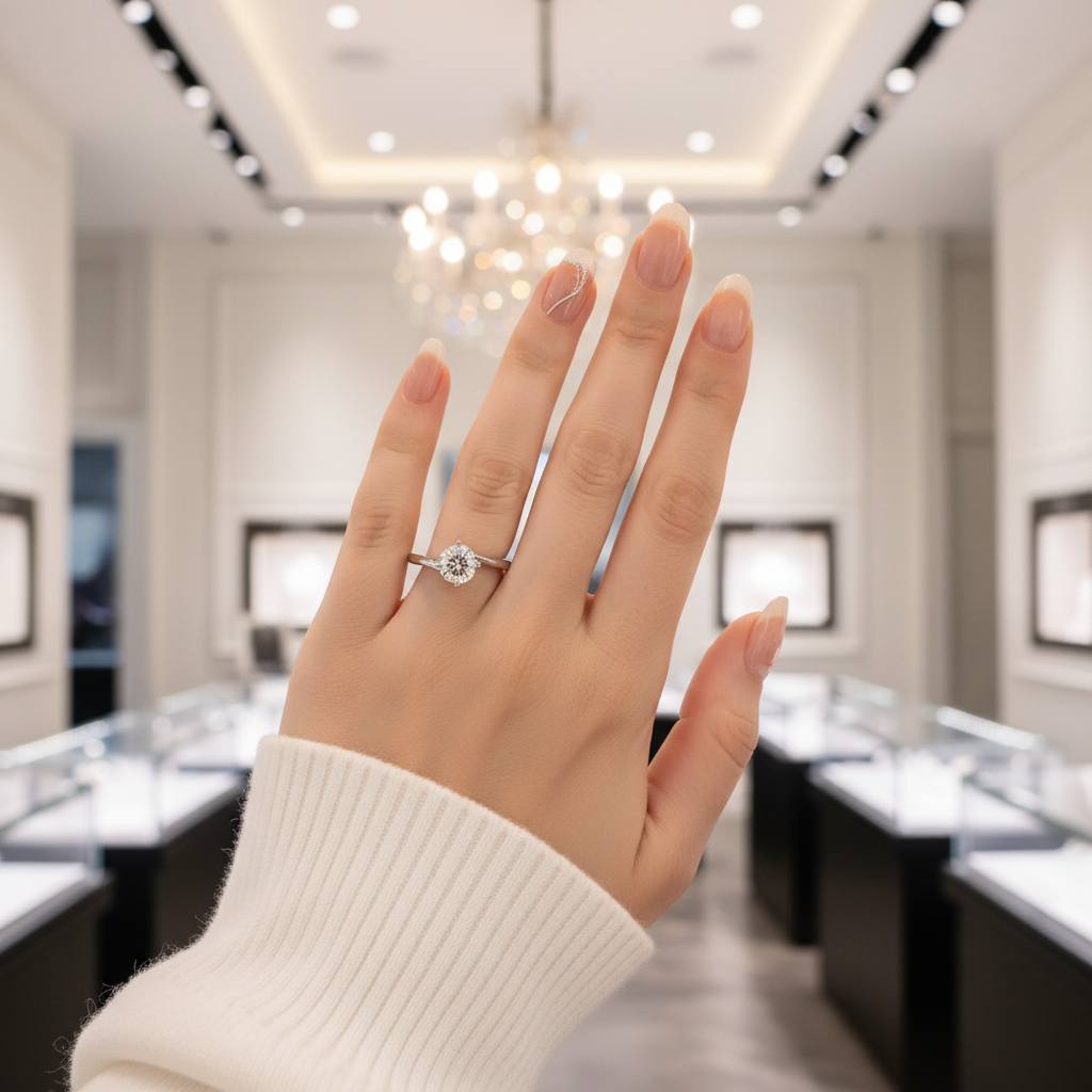 1.0 Ct VVS1 Diamond Option Engagement Ring-Black Diamonds New York
