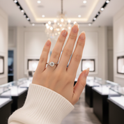 1.0 Ct VVS1 Diamond Option Engagement Ring-Black Diamonds New York