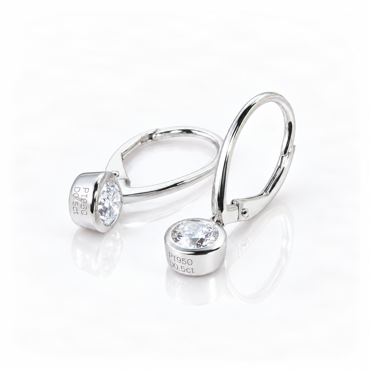 1.0 Ctw 5mm Lever Back Diamond Option Earrings-Black Diamonds New York