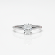 1.0 ct 5*7mm Oval-cut Diamond Option Engagement Ring-Black Diamonds New York