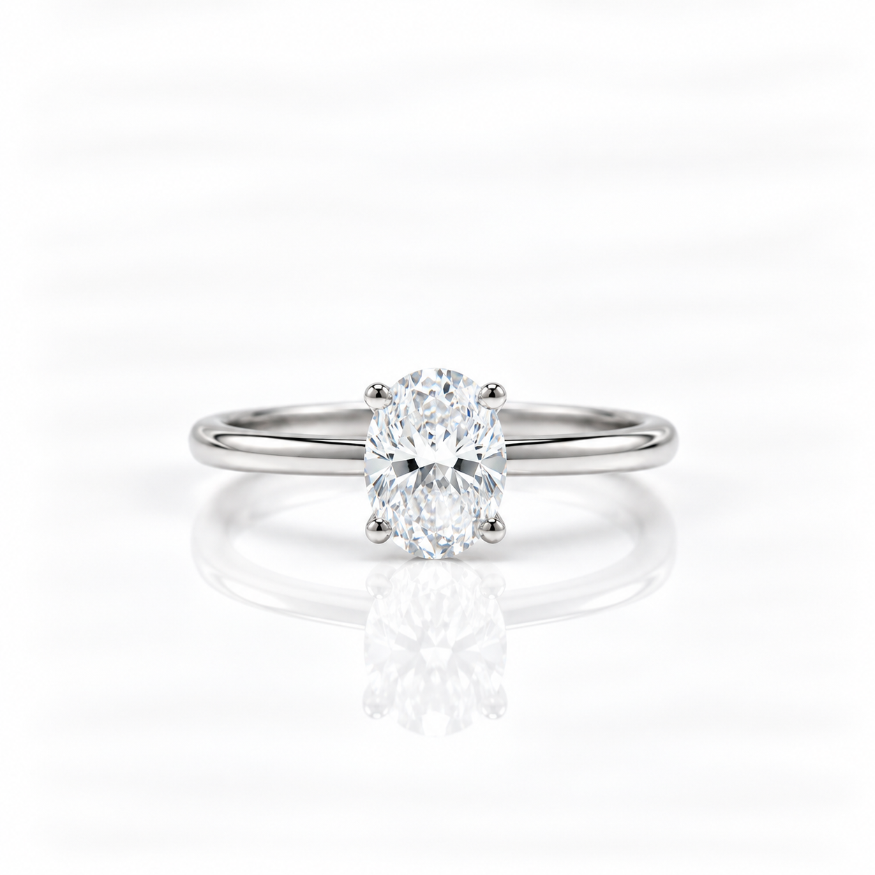 1.0 ct 5*7mm Oval-cut Diamond Option Engagement Ring-Black Diamonds New York