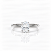 1.0 ct 5*7mm Oval-cut Diamond Option Engagement Ring-Black Diamonds New York