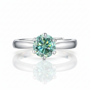 1.0 ct Round Green Diamond Option Adjustable Engagement Ring-Black Diamonds New York