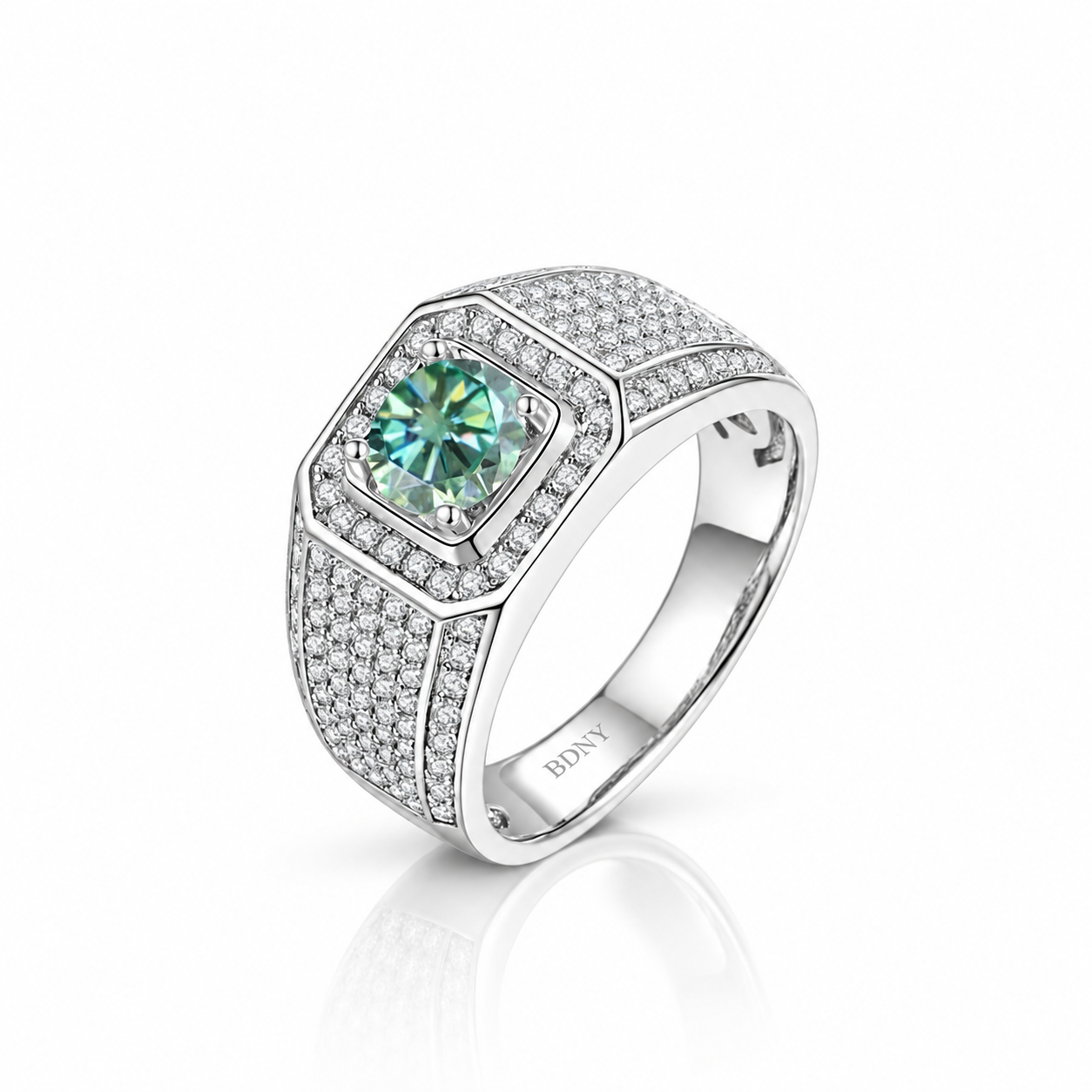 1.0ct Brilliant Round Men's Diamond Option Ring-Black Diamonds New York