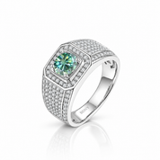 1.0ct Brilliant Round Men's Diamond Option Ring-Black Diamonds New York