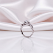 1.0ct Round Cut Diamond Infinity Engagement Ring-Black Diamonds New York