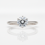 1.0ct Round Cut Diamond Option Solitaire Engagement Ring-Black Diamonds New York