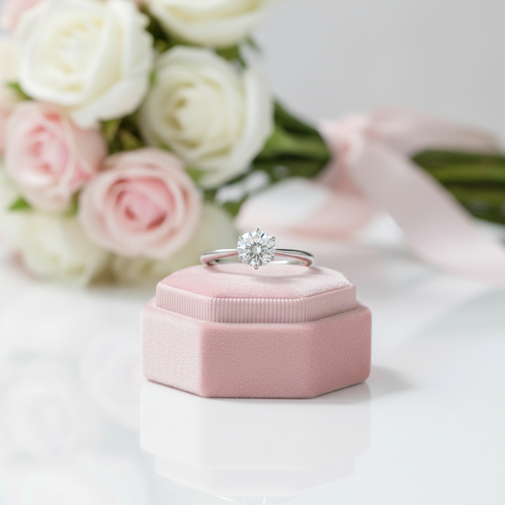 1.0ct Round Cut Diamond Option Solitaire Engagement Ring-Black Diamonds New York