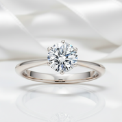 1.0ct Round Cut Diamond Solitaire Engagement Ring-Black Diamonds New York