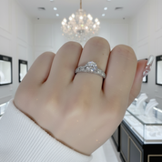 1.0ct Round Diamond Retro Engagement Ring-Black Diamonds New York