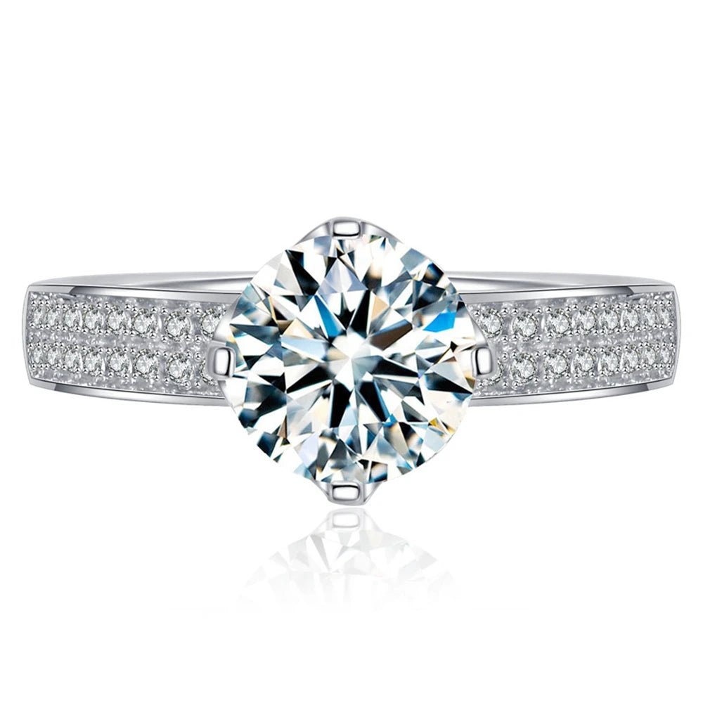 1.25 Ct Round Cut Diamond Option Engagement Ring-Black Diamonds New York