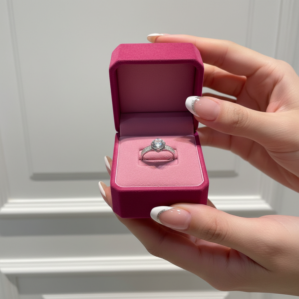 1.25 Ct Round Cut Diamond Option Engagement Ring-Black Diamonds New York