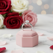 1.25 Ct Round Diamond 6 Claws Crown with Hidden Halo Anniversary Ring-Black Diamonds New York