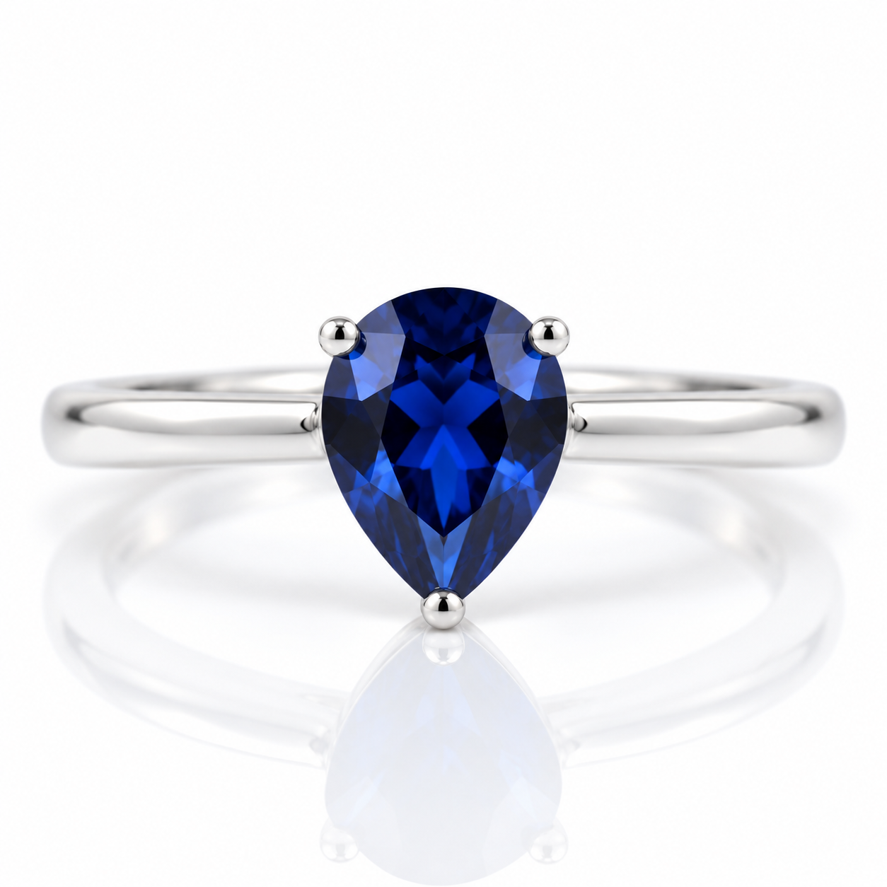1.29 Ct Solitaire Gemstone Engagement Ring-Black Diamonds New York