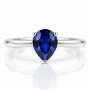 1.29 Ct Solitaire Gemstone Engagement Ring-Black Diamonds New York