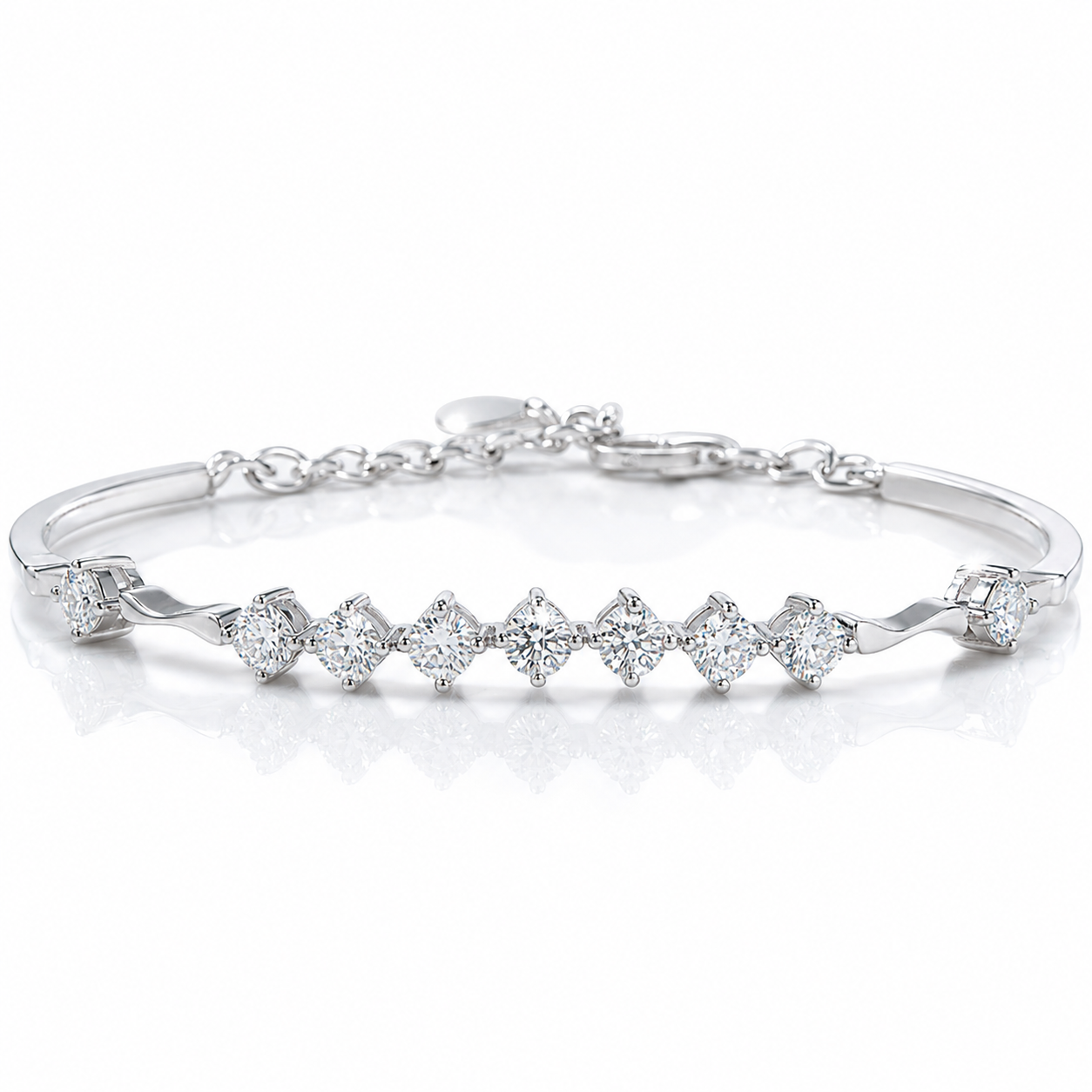 1.35 Ct Nine Diamond Option Inlaid Bracelet-Black Diamonds New York