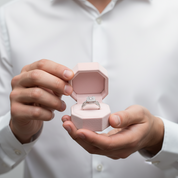 1.3 Ct Princess Cut Diamond Engagement Ring-Black Diamonds New York