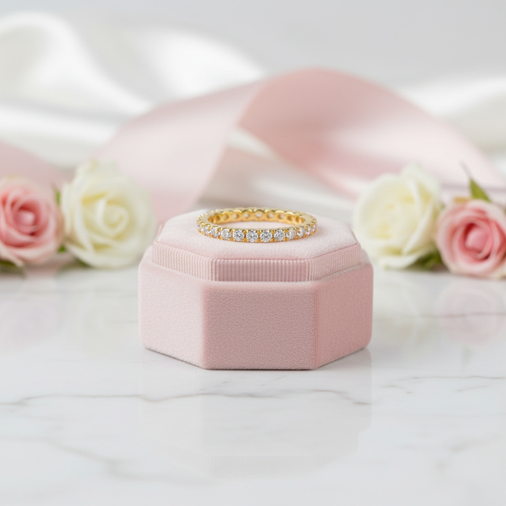 1.3mm Diamond Eternity Wedding Band-Black Diamonds New York