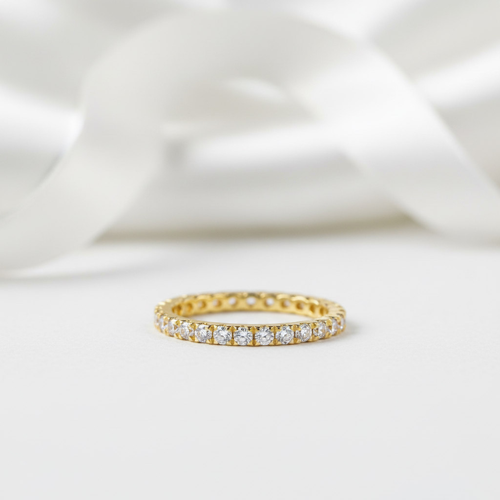 1.3mm Diamond Eternity Wedding Band-Black Diamonds New York