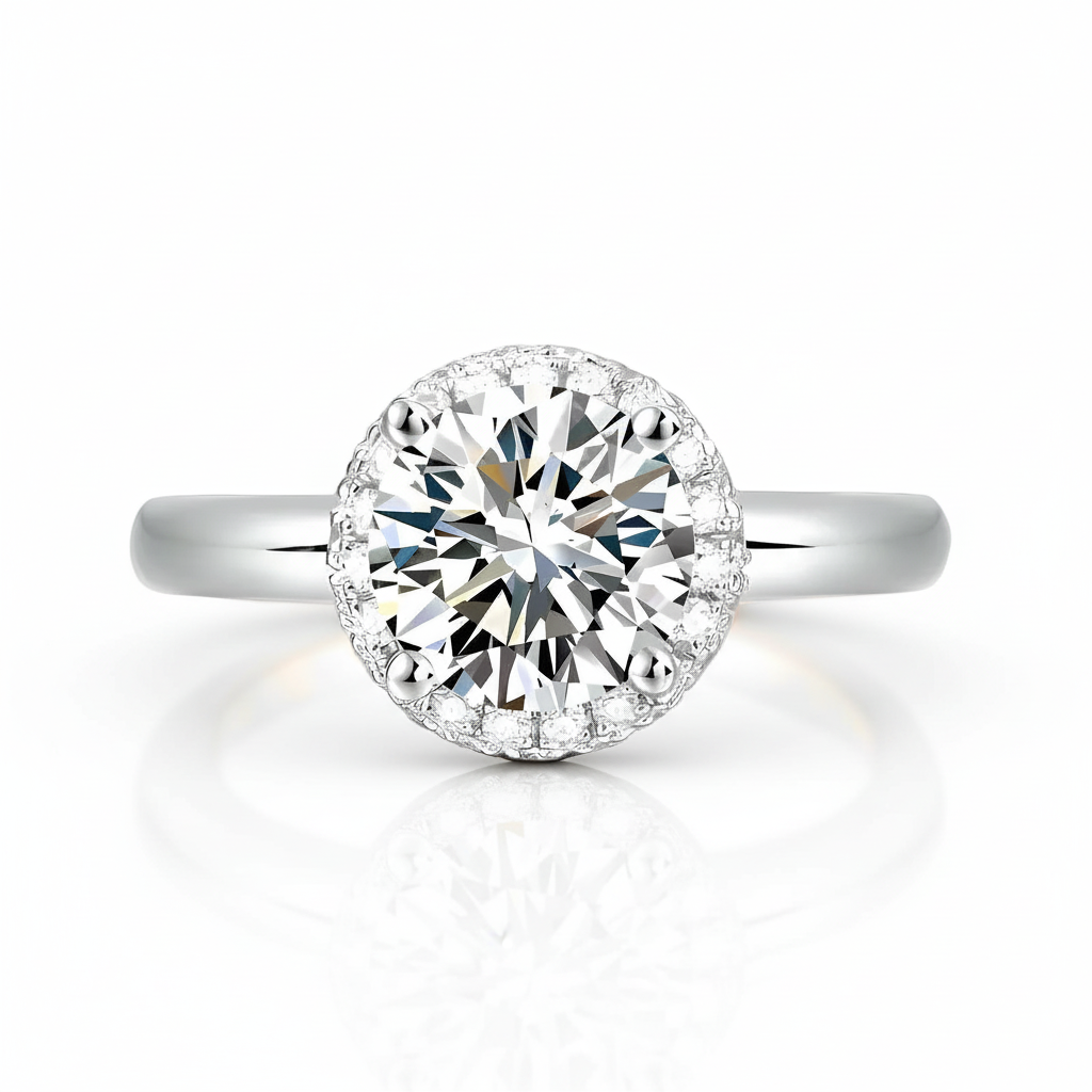 1.5 Carat Diamond Option Halo Ring-Black Diamonds New York
