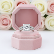 1.5 Ct Princess Cut Diamond Bridal Set-Black Diamonds New York