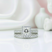 1.5 Ct Princess Cut Diamond Bridal Set-Black Diamonds New York