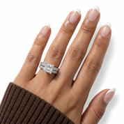 1.5 Ct Princess Cut Diamond Option Bridal Set-Black Diamonds New York
