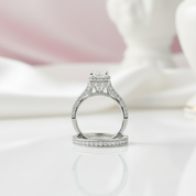 1.5 Ct Princess Cut Diamond Bridal Set-Black Diamonds New York