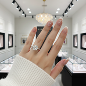 1.5 Ct Round Cut Diamond Option Engagement Ring-Black Diamonds New York