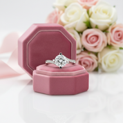 1.5ct Diamond Option Heart Shape Prong Ring-Black Diamonds New York