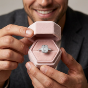 1.5ct Emerald Cut Diamond Option Engagement Ring-Black Diamonds New York