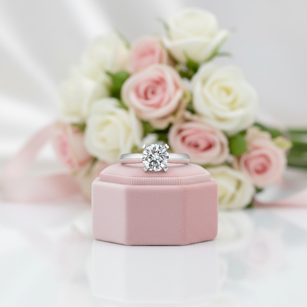 1.5ct Heart Prong Diamond Option Ring-Black Diamonds New York