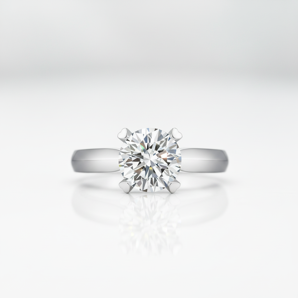1.5ct Heart Prong Diamond Option Ring-Black Diamonds New York
