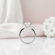 1.5ct Round Cut Diamond Option Heart Shape Prong Ring-Black Diamonds New York