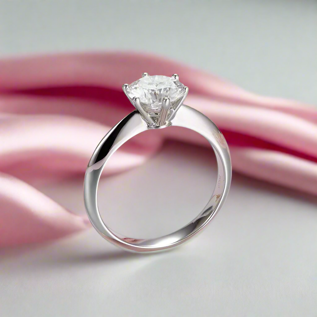 1.5ct Round Diamond Solitaire Ring-Black Diamonds New York