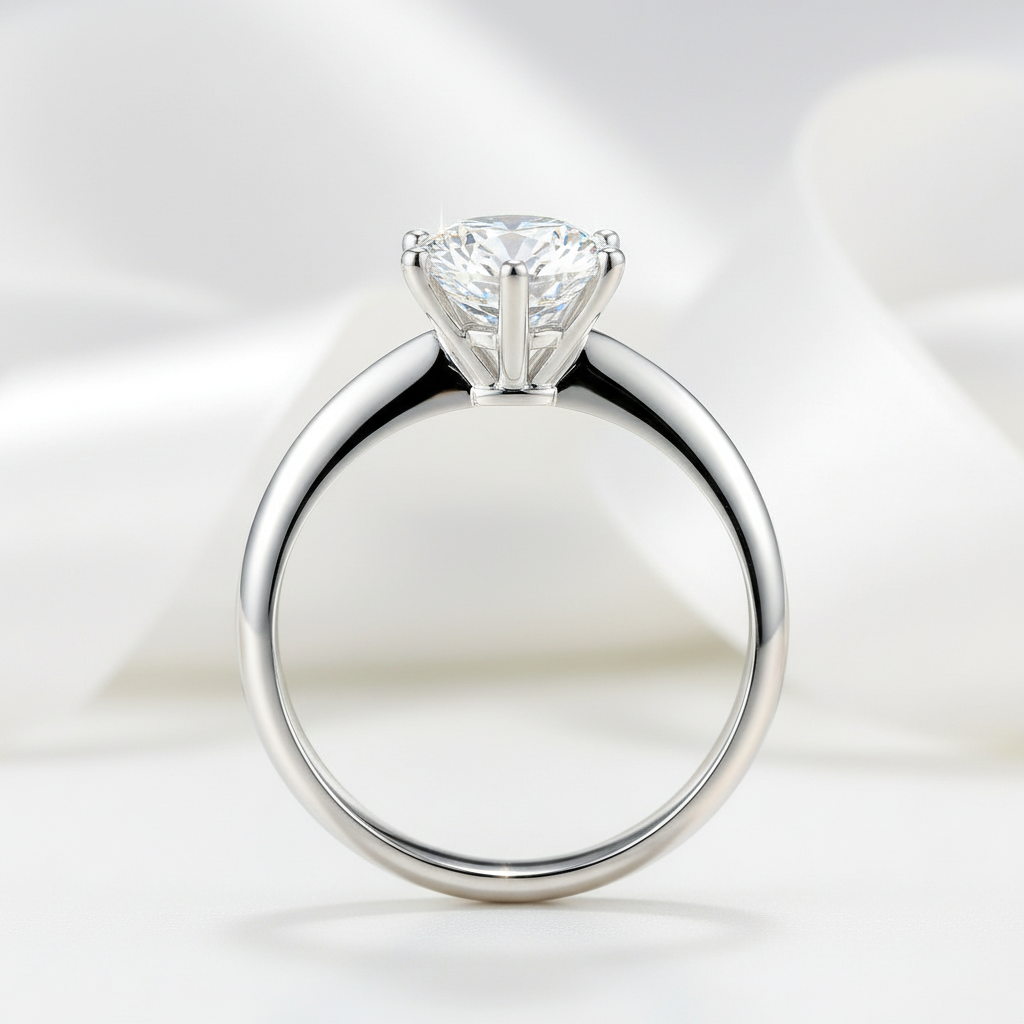 1.5ct Round Diamond Solitaire Ring-Black Diamonds New York