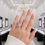 1.0 Carat Round Cut Diamond Twist Promise Ring-Black Diamonds New York