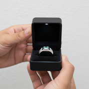 1.0 Ct. 6.5mm Green Diamond Option Men's Cluster Ring-Black Diamonds New York