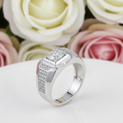 1.0 Ct. 6.5mm Men's Diamond Cluster Ring-Black Diamonds New York