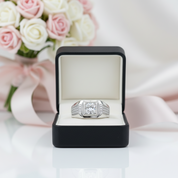 1.0 Ct 6.5mm Diamond Option Cluster Men's Rings-Black Diamonds New York