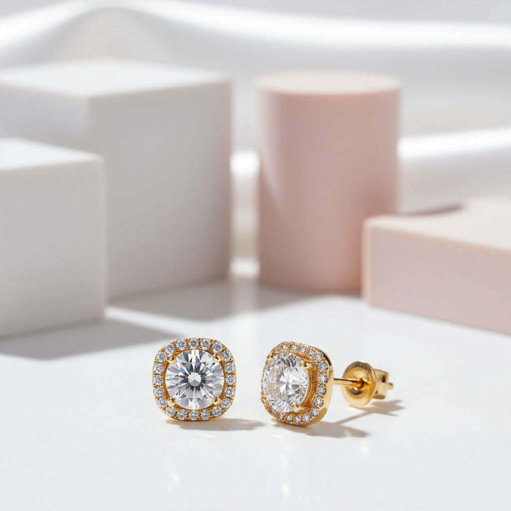 1.0 Ct 6mm Round Diamond Stud Earrings-Black Diamonds New York