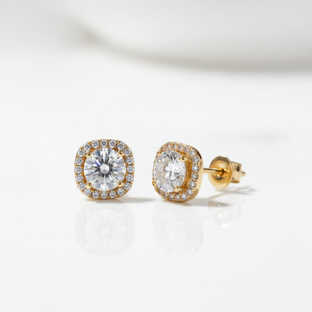 1.0 Ct 6mm Round Diamond Option Stud Earrings-Black Diamonds New York