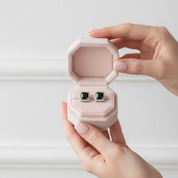 1.0 Ct Asscher Cut Diamond Stud Earrings-Black Diamonds New York